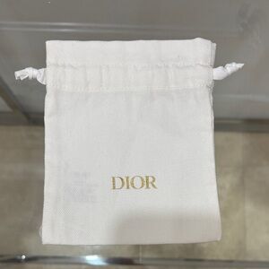 Dior Cream Pouch with Gold Logo